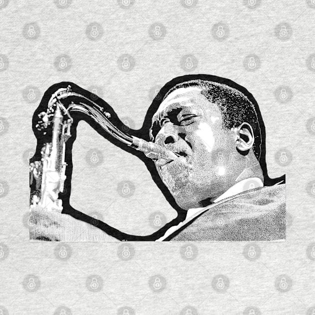 John Coltrane with outline by Zippy's House of Mystery